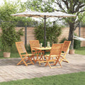 Garten Essgruppe 5 pcs Braun Massivholz Akazie