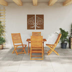 Garten Essgruppe 5 pcs Braun Massivholz Akazie