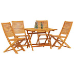 Garten Essgruppe 5 pcs Braun Massivholz Akazie