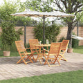 Garten Essgruppe 5 pcs Braun Massivholz Akazie