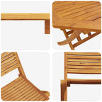 Garten Essgruppe 5 pcs Braun Massivholz Akazie