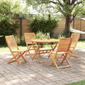 Garten Essgruppe 5 pcs Braun Massivholz Akazie