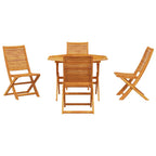 Garten Essgruppe 5 pcs Braun Massivholz Akazie