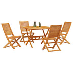 Garten Essgruppe 5 pcs Braun Massivholz Akazie