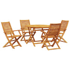 Garten Essgruppe 5 pcs Braun Massivholz Akazie