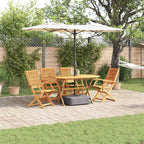 Garten Essgruppe 5 pcs Braun Massivholz Akazie