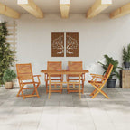 Garten Essgruppe 5 pcs Braun Massivholz Akazie