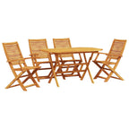 Garten Essgruppe 5 pcs Braun Massivholz Akazie