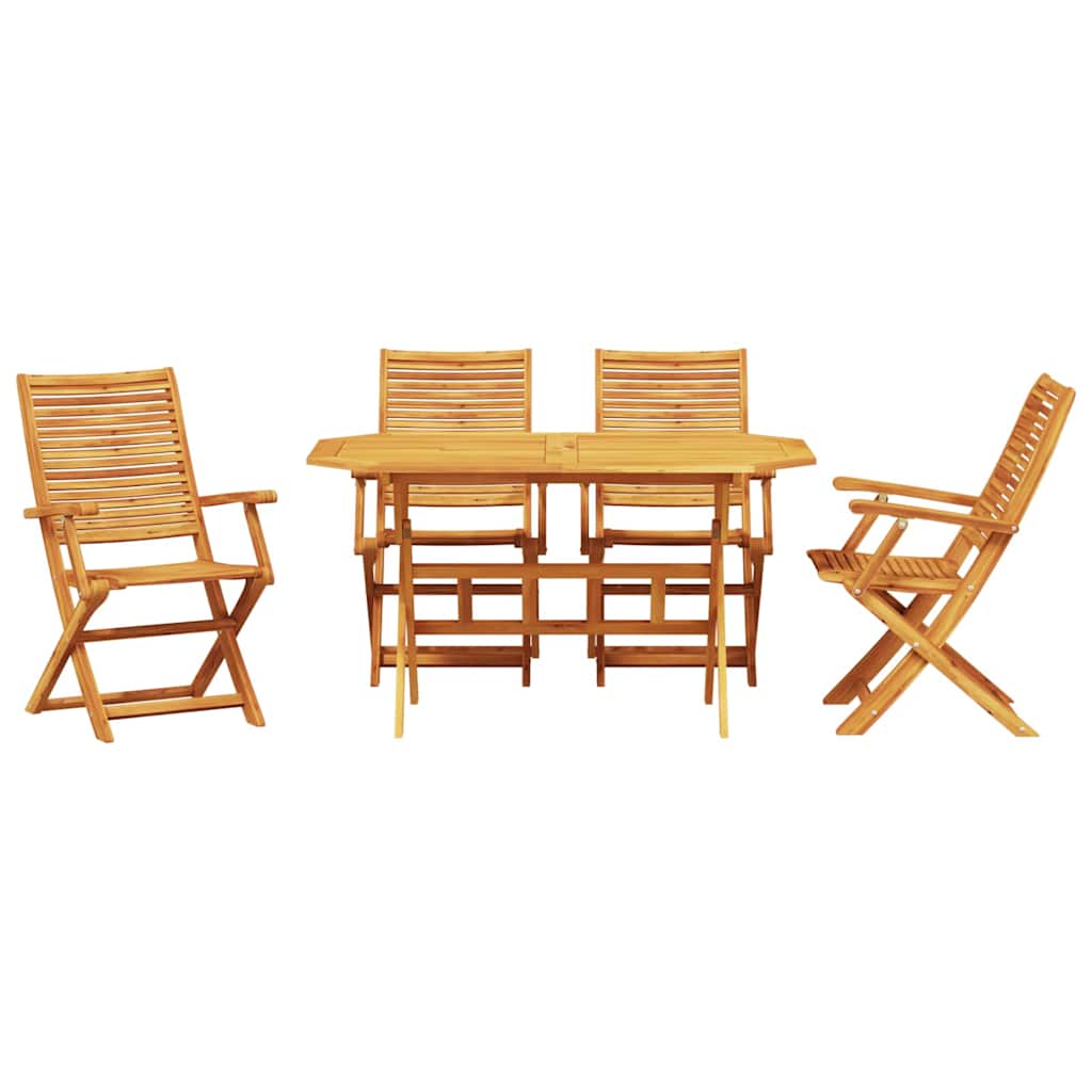 Garten Essgruppe 5 pcs Braun Massivholz Akazie