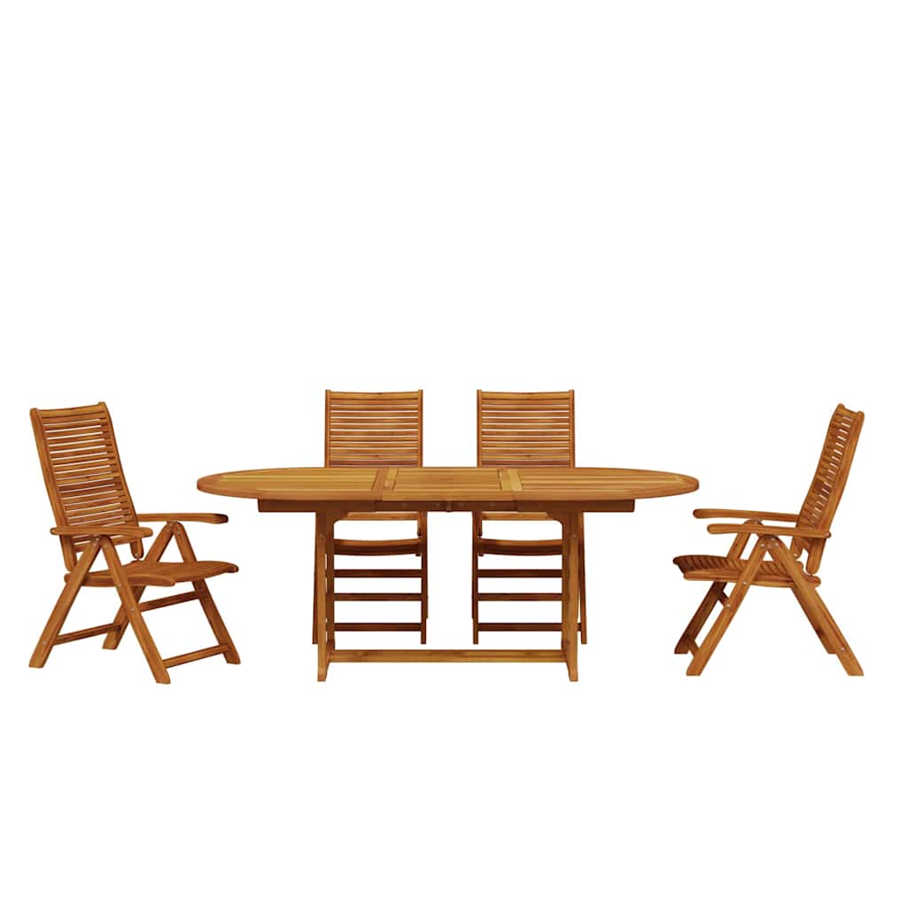 Garten Essgruppe 5 pcs Braun Massivholz Akazie