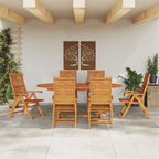 Garten Essgruppe 7 pcs Braun Massivholz Akazie