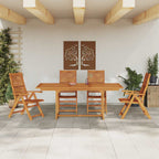 Garten Essgruppe 5 pcs Braun Massivholz Akazie