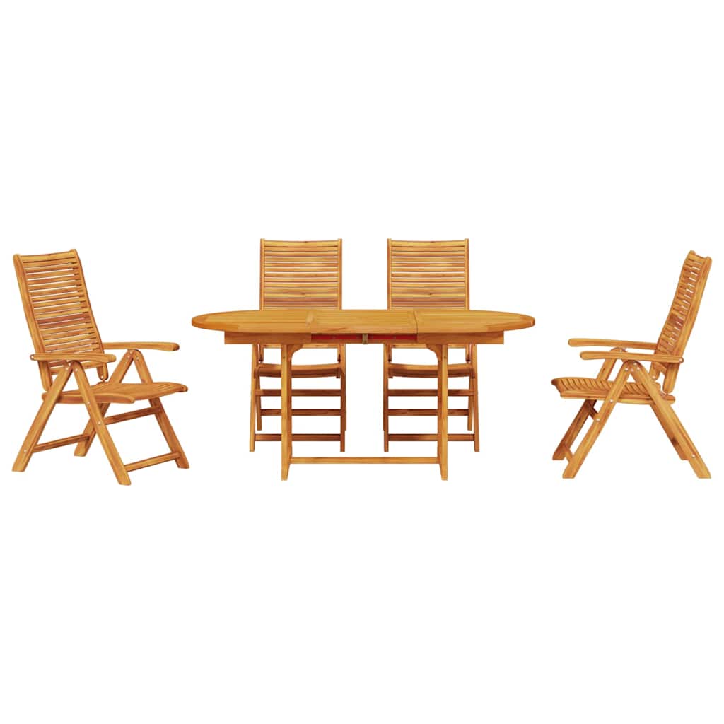Garten Essgruppe 5 pcs Braun Massivholz Akazie