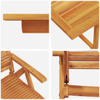 Garten Essgruppe 5 pcs Braun Massivholz Akazie