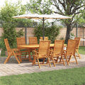 Garten Essgruppe 9 pcs Braun Massivholz Akazie