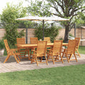 Garten Essgruppe 9 pcs Braun Massivholz Akazie