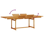 Garten Essgruppe 9 pcs Braun Massivholz Akazie