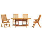 Garten Essgruppe 5 pcs Braun Massivholz Akazie