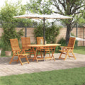 Garten Essgruppe 5 pcs Braun Massivholz Akazie