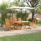 Garten Essgruppe 5 pcs Braun Massivholz Akazie