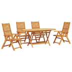 Garten Essgruppe 5 pcs Braun Massivholz Akazie