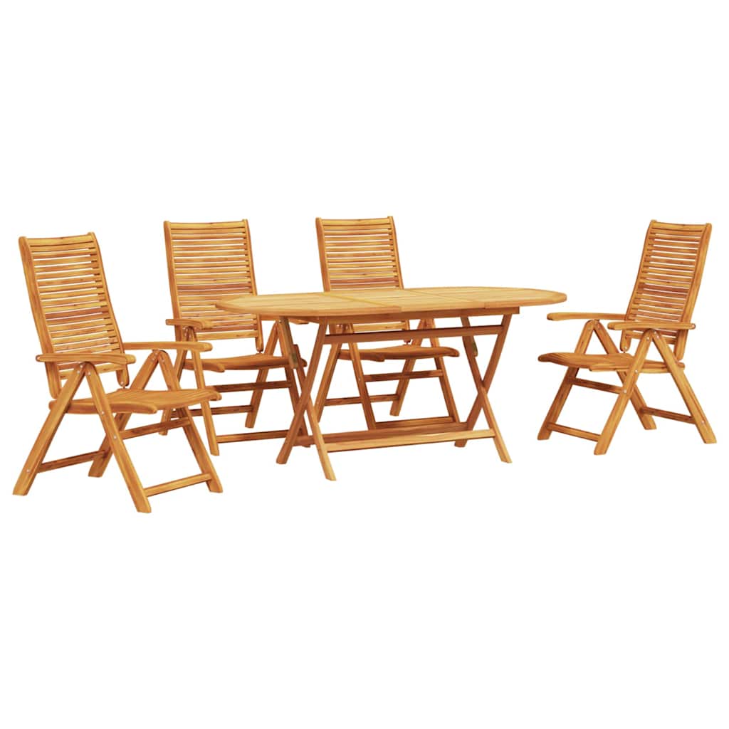 Garten Essgruppe 5 pcs Braun Massivholz Akazie