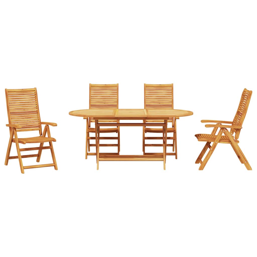 Garten Essgruppe 5 pcs Braun Massivholz Akazie