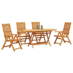 Garten Essgruppe 5 pcs Braun Massivholz Akazie