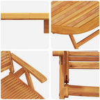Garten Essgruppe 7 pcs Braun Massivholz Akazie