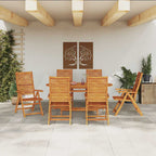 Garten Essgruppe 7 pcs Braun Massivholz Akazie