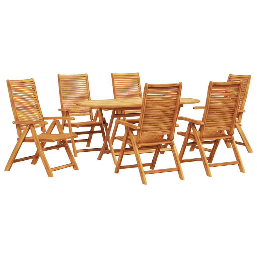 Garten Essgruppe 7 pcs Braun Massivholz Akazie