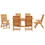 Garten Essgruppe 7 pcs Braun Massivholz Akazie