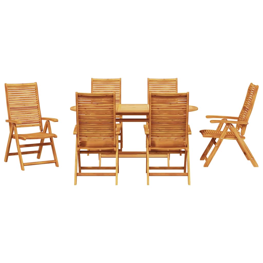 Garten Essgruppe 7 pcs Braun Massivholz Akazie