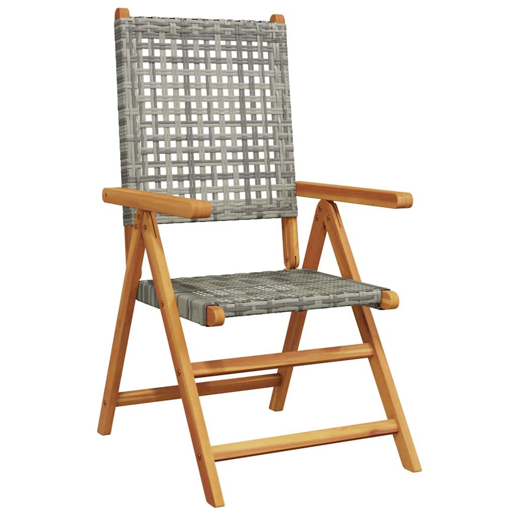Garten Essgruppe 5 pcs Grau Massivholz Akazie