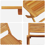 Garten Essgruppe 5 pcs Braun Massivholz Akazie