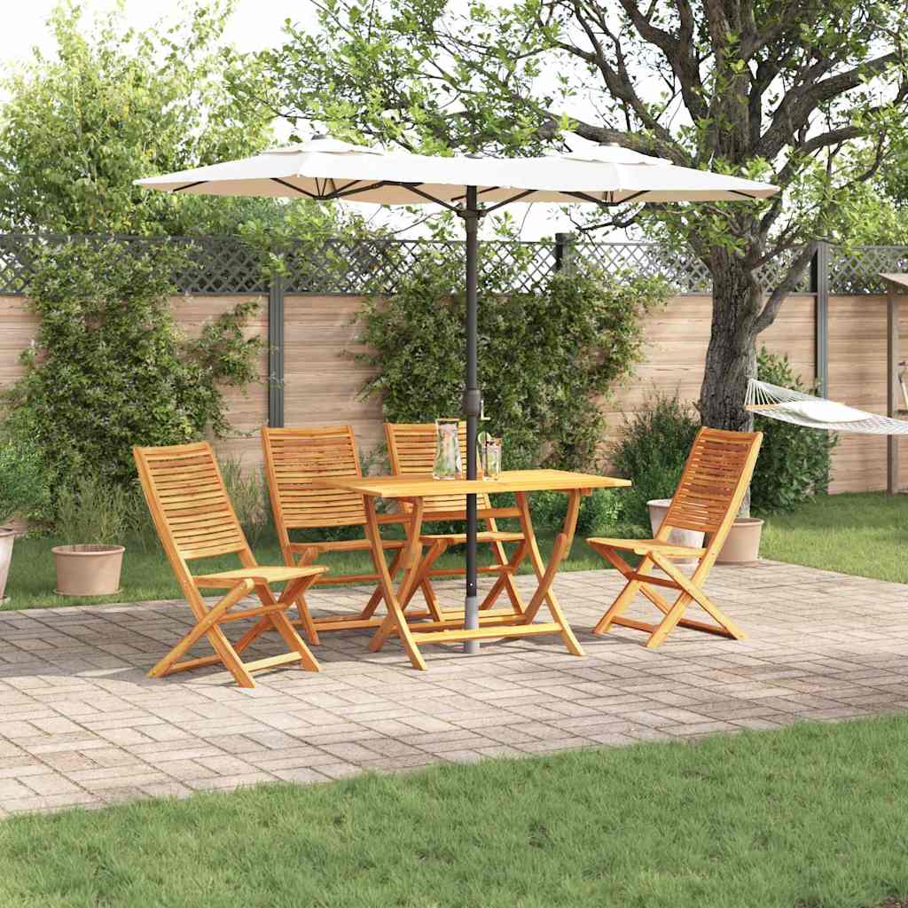 Garten Essgruppe 5 pcs Braun Massivholz Akazie