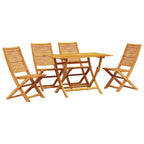Garten Essgruppe 5 pcs Braun Massivholz Akazie