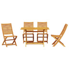 Garten Essgruppe 5 pcs Braun Massivholz Akazie