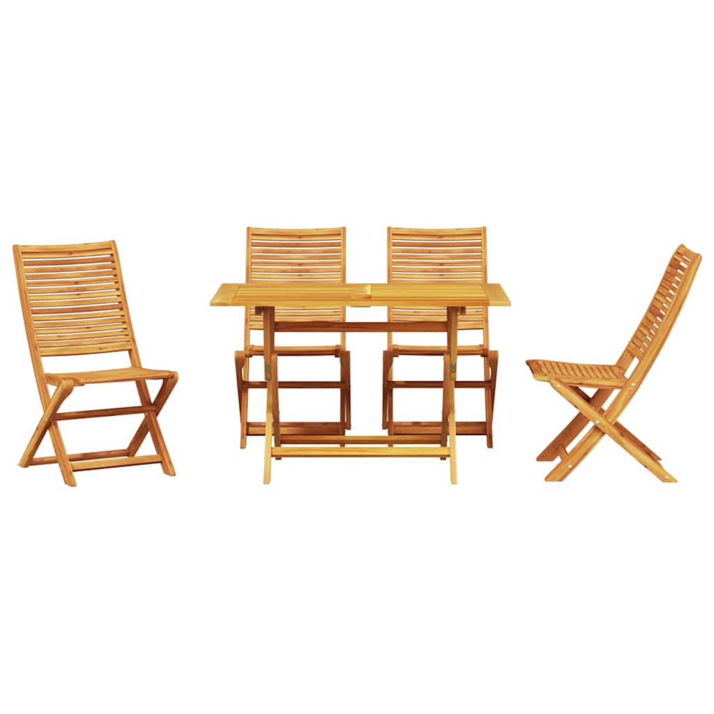 Garten Essgruppe 5 pcs Braun Massivholz Akazie