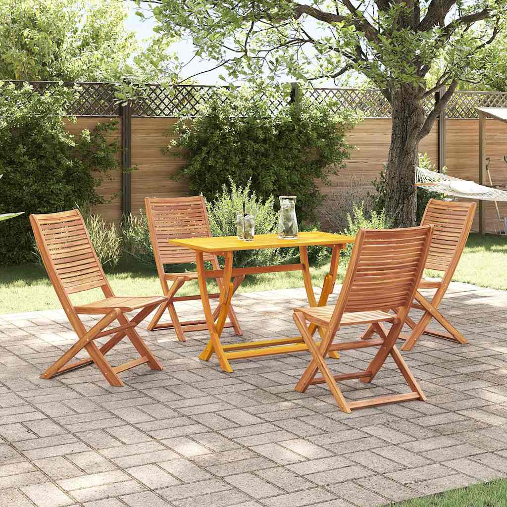 Garten Essgruppe 5 pcs Braun Massivholz Akazie