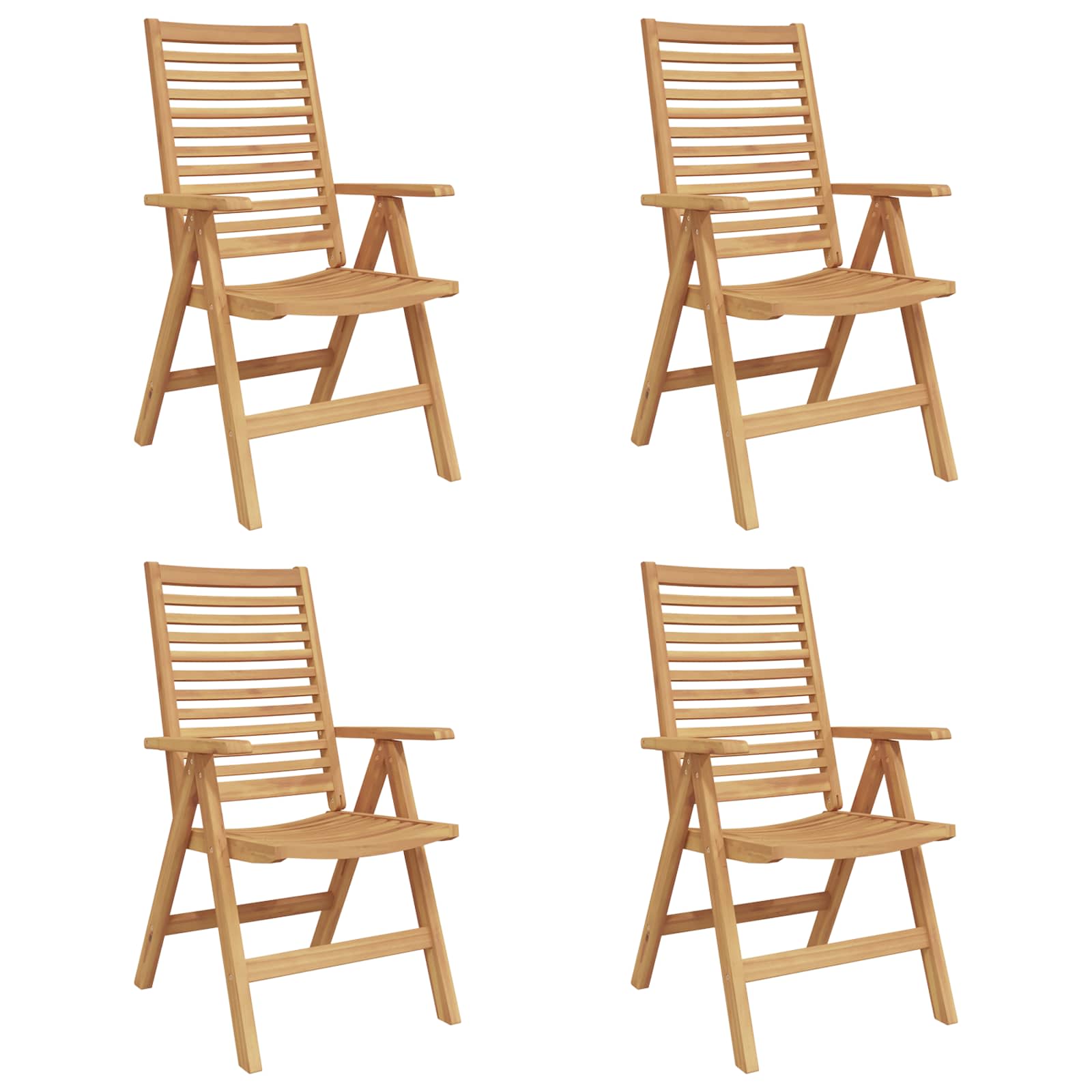 Stuhl 4 pcs Braun 64,5 x 52 x 108 cm Massivholz Teak