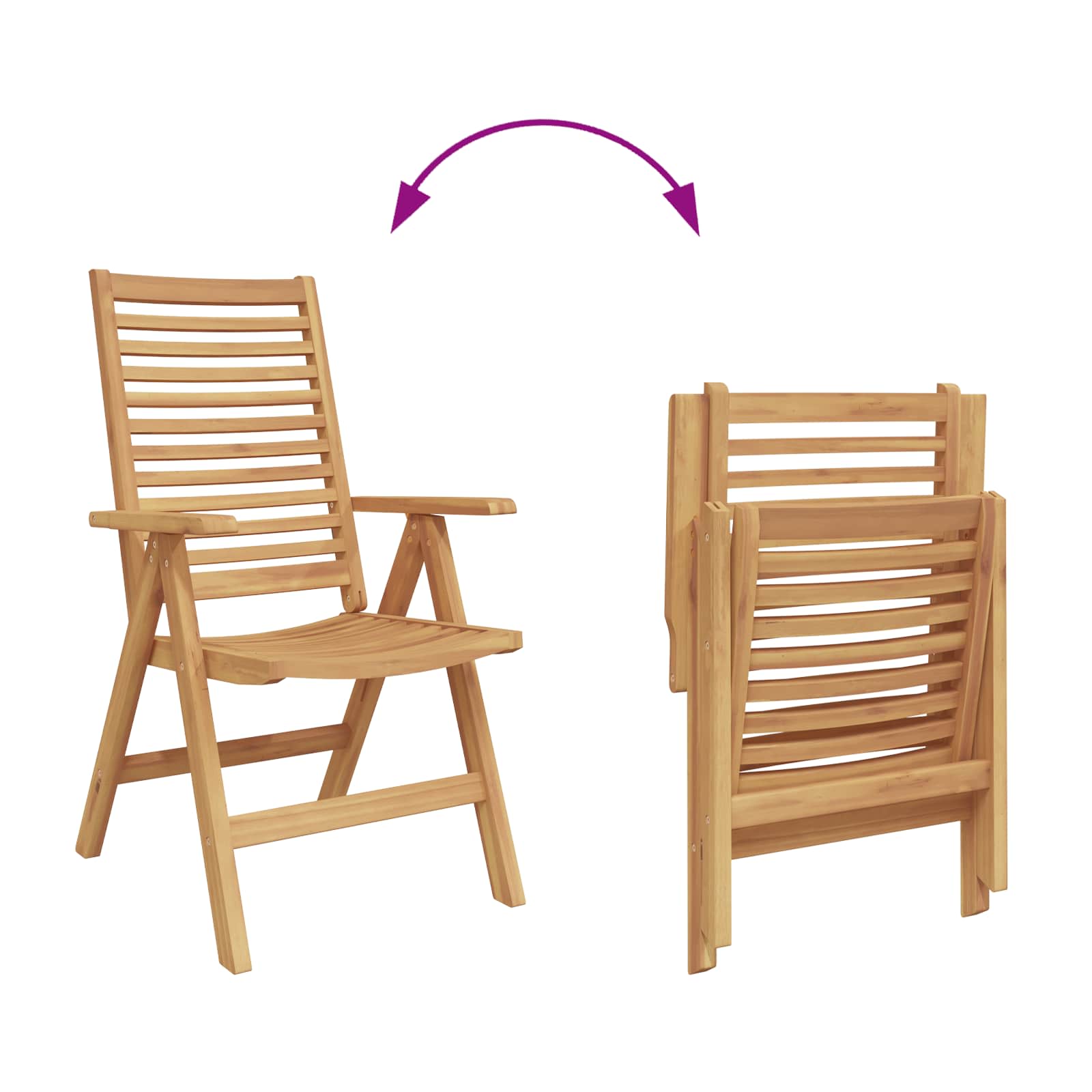 Stuhl 4 pcs Braun 64,5 x 52 x 108 cm Massivholz Teak