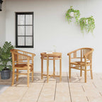 Stuhl 2 pcs Braun 63 x 58 x 89 cm Massivholz Teak