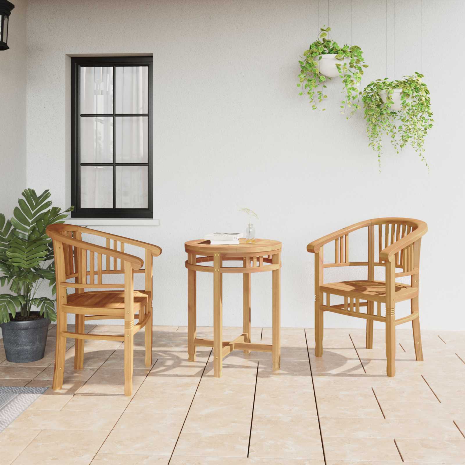 Stuhl 2 pcs Braun 63 x 58 x 89 cm Massivholz Teak