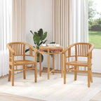 Stuhl 2 pcs Braun 63 x 58 x 89 cm Massivholz Teak