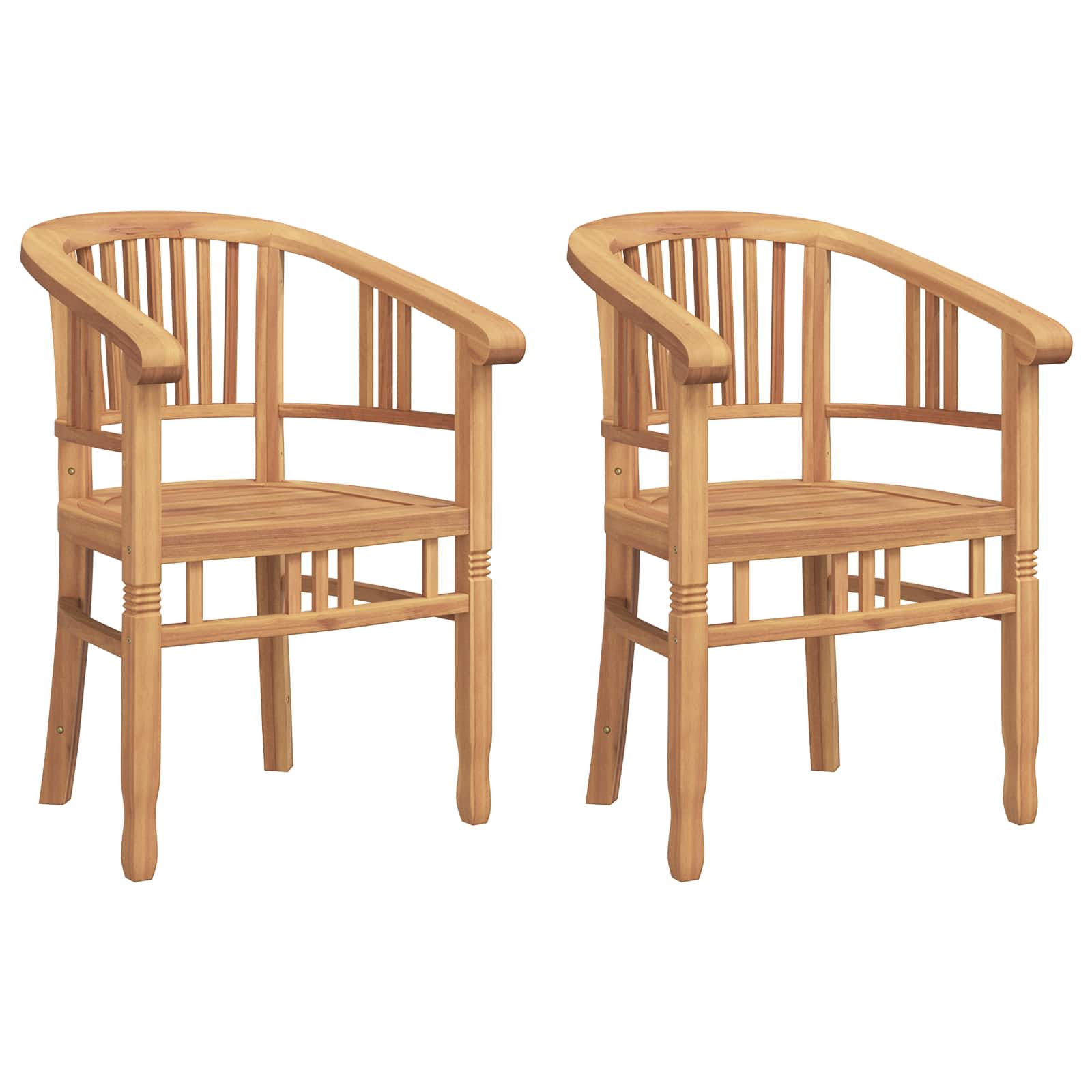 Stuhl 2 pcs Braun 63 x 58 x 89 cm Massivholz Teak