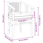 Stuhl 2 pcs Braun 63 x 58 x 89 cm Massivholz Teak