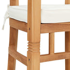 Stuhl mit Kissen 2 pcs Braun 63 x 58 x 89 cm Massivholz Teak
