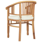 Stuhl mit Kissen 2 pcs Braun 63 x 58 x 89 cm Massivholz Teak