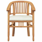 Stuhl mit Kissen 2 pcs Braun 63 x 58 x 89 cm Massivholz Teak